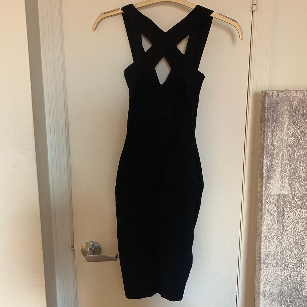 Marciano Bodycon Bandage Black Dress - Size XXS - Worn Once